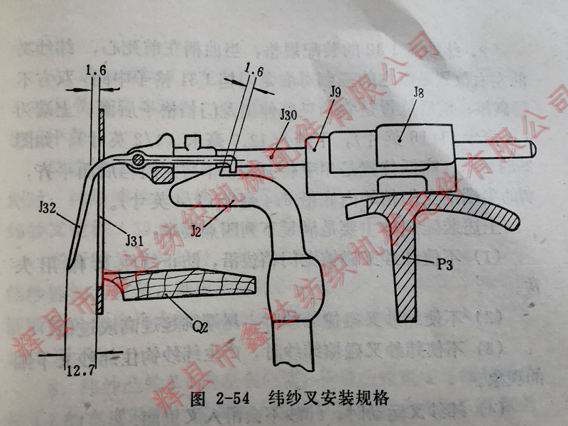2-54緯紗叉安裝技術